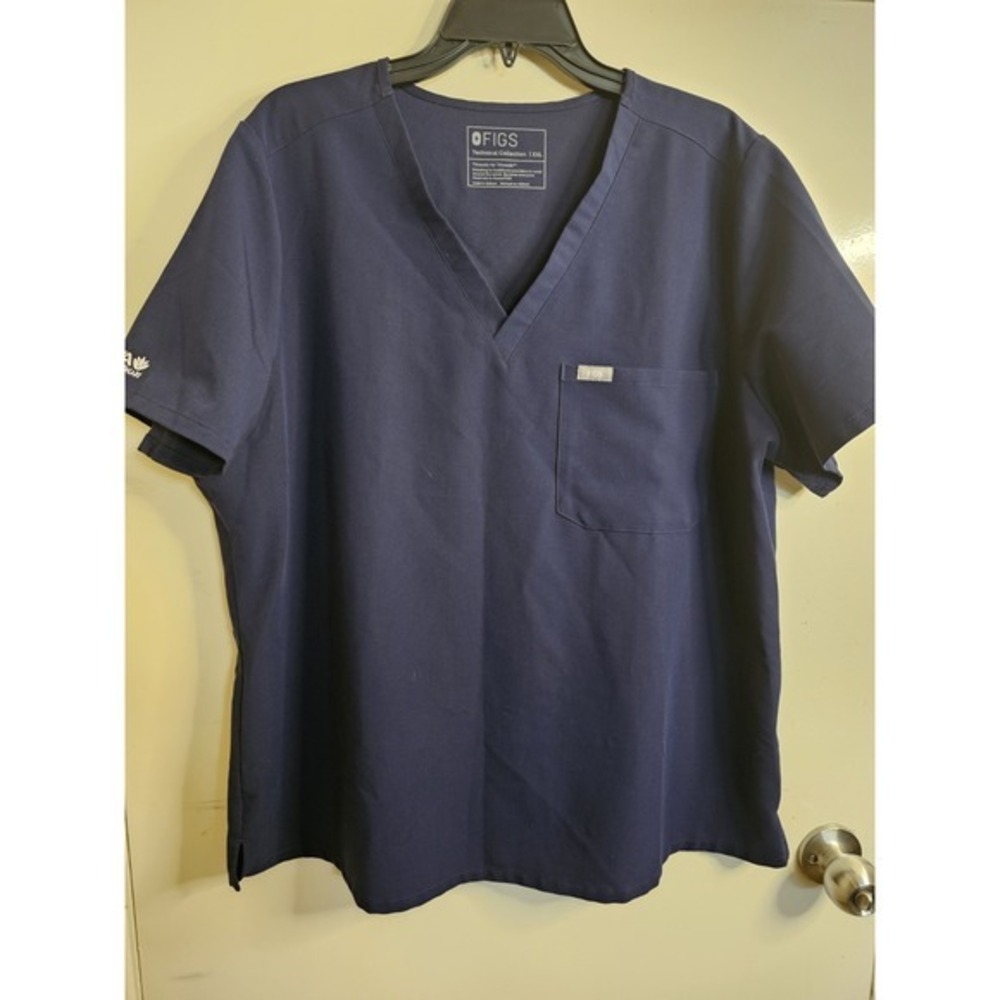 FIGS Scrub Top Women XXL Blue Catarina One Pocket‎ FW1000 Technical Collection